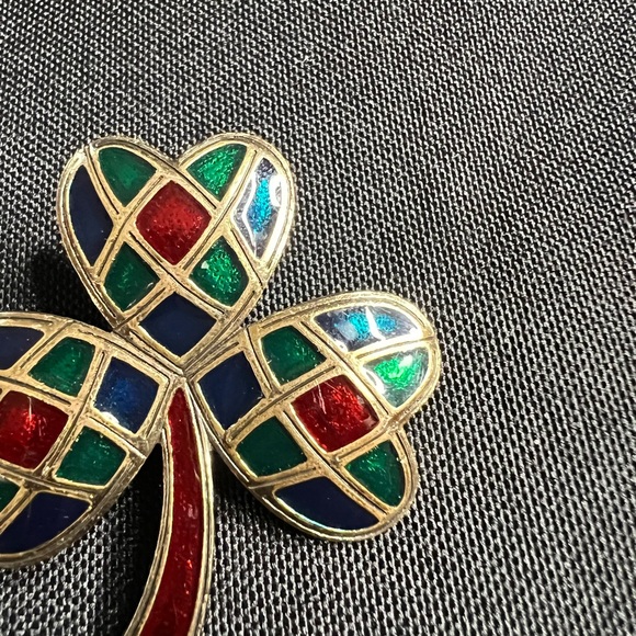 Soldor Celtic Irish gold tone pendant brooch - Picture 2 of 6